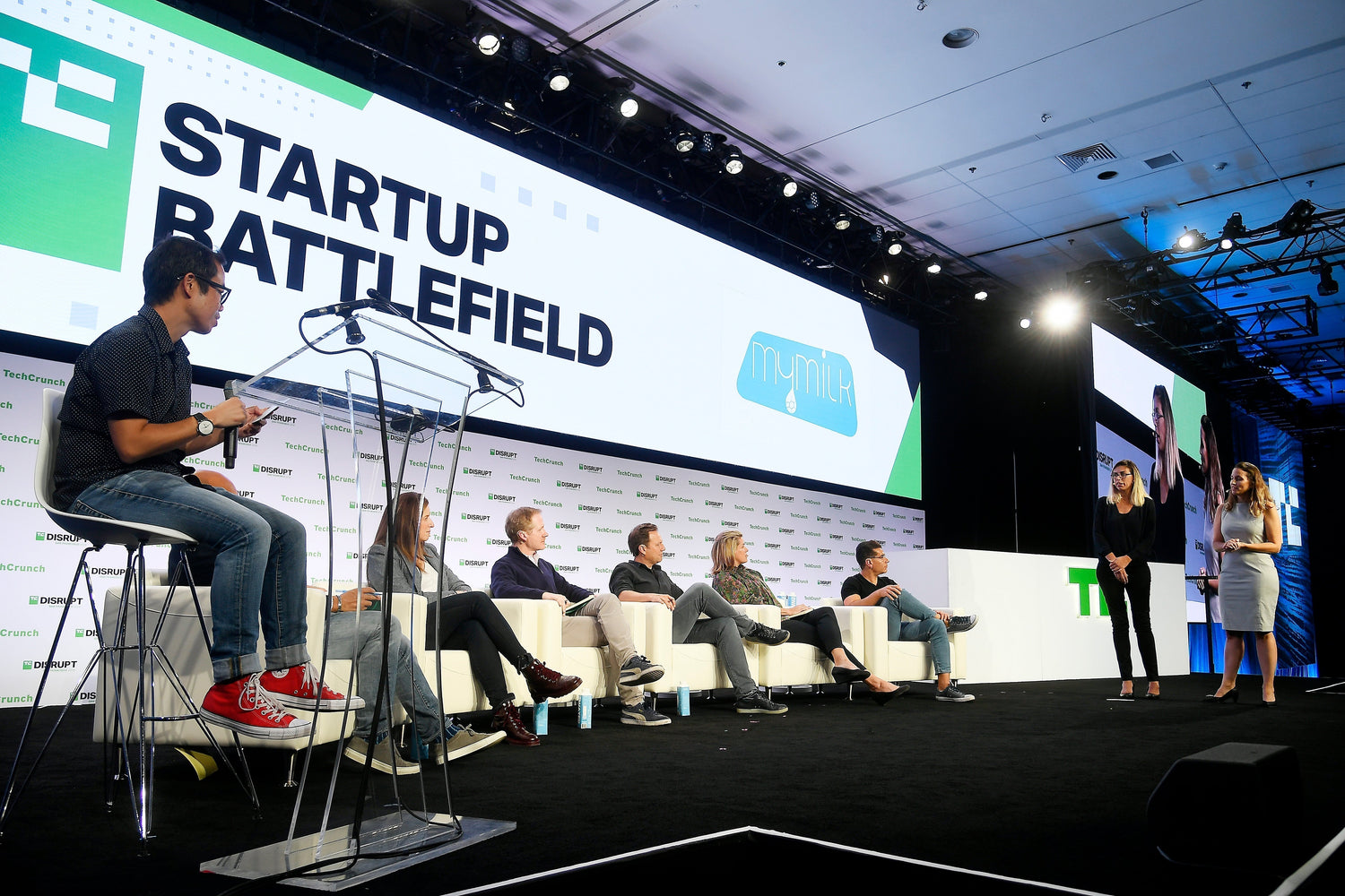 MyLee on main stage techcrunch disrupt