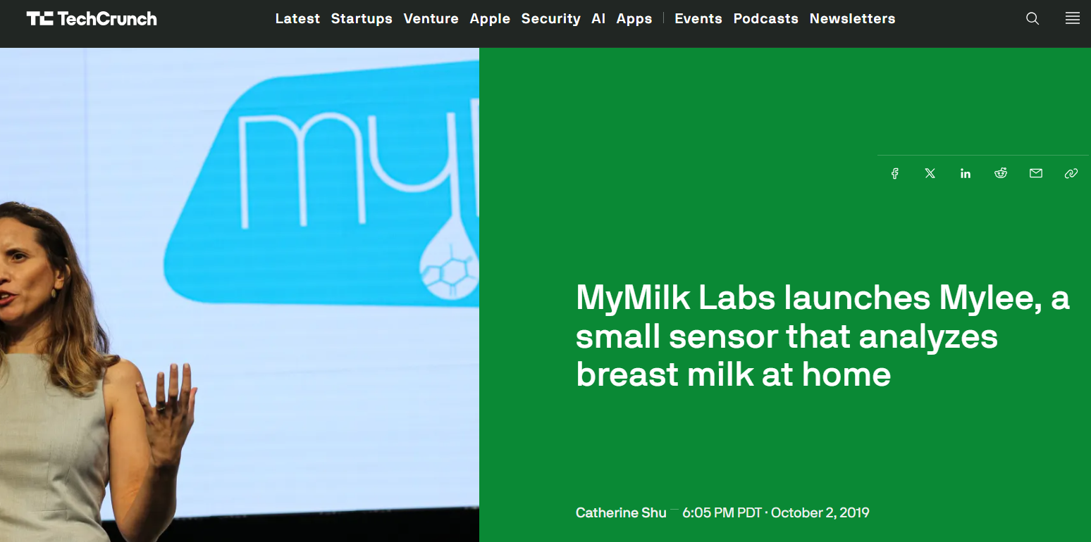 TC cover MyLee launch on main stage @TC Disrupt